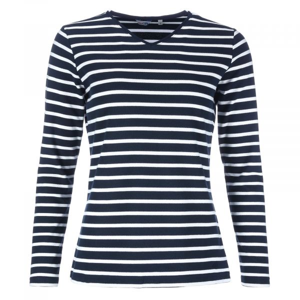 Bretonisches Damen-Shirt mit V-Ausschnitt