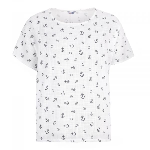 Damen-T-Shirt, Leinentouch