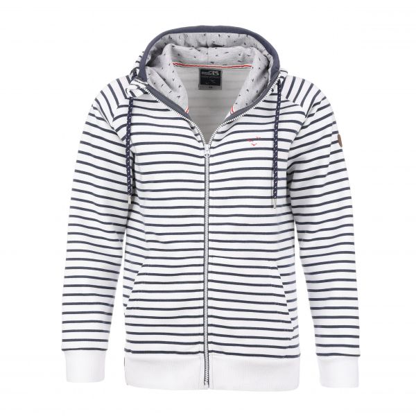 Damen-Sweatjacke, gestreift