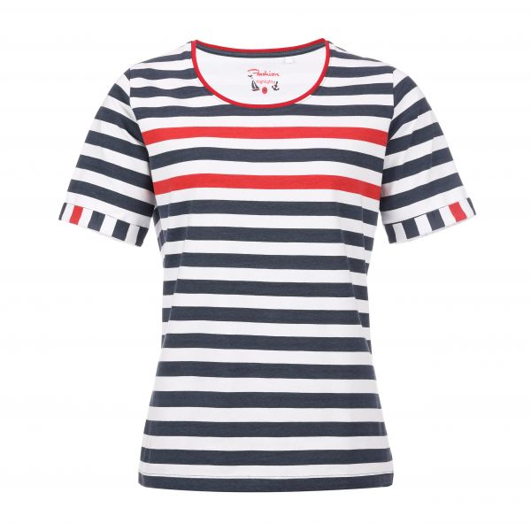 Damen-T-Shirt Blockstreifen